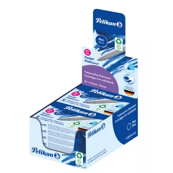 Pelikan Eco rollerbal-navulpatroon voor Pelikano/Twist, koningsblauw, 65% gerecycled kunststof, 1 stuk 300010004