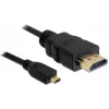 DeLOCK HDMI-naar-micro-HDMI-kabel 2 m, 32 AWG, High Speed met Ethernet, 4K 82664