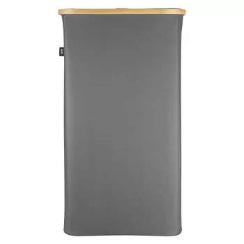 HELIT H2406087 statiegeldflessenverzamelaar 100L grijs Oxford-weefsel met bamboering en afneembare draagzak