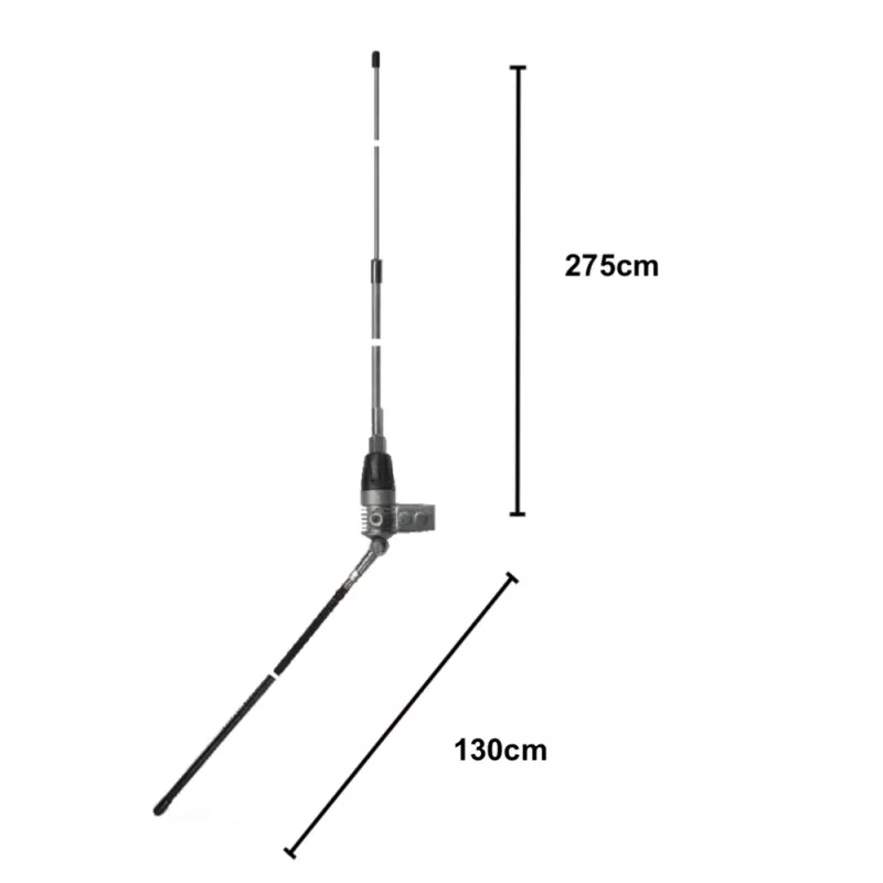 Midland Albrecht AE LS Boomerang 27-A balkonantenne, 275 cm, 600 W, aluminium straler 6350