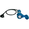 Benning meetadapter Schuko-stekker naar CEE caravancontactdoos 16 A 3-polig blauw (044143)