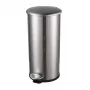 HELIT the zinc voetpedaal afvalemmer 12 L zilver RVS rond soft-close H2406500
