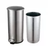 HELIT the zinc voetpedaal afvalemmer 12 L zilver RVS rond soft-close H2406500