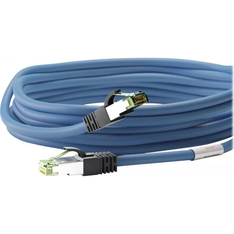Wentronic Goobay CAT 8.1 patchkabel, S/FTP (PiMF), blauw, 5 m, LSZH, koper, 24 AWG 45662