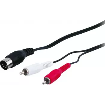 Wentronic AVK 114-150 1,5m 5-pins DIN naar 2x RCA stekker audiokabel - zwart 50014