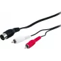 Wentronic AVK 114-150 1,5m 5-pins DIN naar 2x RCA stekker audiokabel - zwart 50014