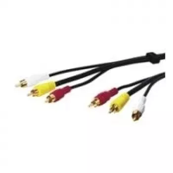 Wentronic AVK 201-150 1,5m 3 x RCA stekker naar 3 x RCA stekker audio-/videokabel - zwart 50139