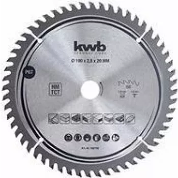 kwb 586768 hardmetaal zaagblad 190 x 20 mm, 48 tanden, ATB, voor hout