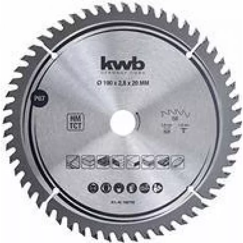 kwb 586768 hardmetaal zaagblad 190 x 20 mm, 48 tanden, ATB, voor hout