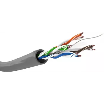 Wentronic Goobay CAT 6 netwerk installatiekabel, U/UTP, grijs, 100 m - CU, AWG 23/1 (massief), LSZH 68466