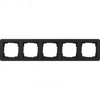 Gira afdekraam 5-voudig zwart mat 0215153