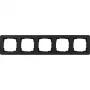 Gira afdekraam 5-voudig zwart mat 0215153