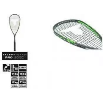 TALBOT TORRO squashracket Pro 6000, zwart / groen, offensief, Y-constructie, 1 stuk (251006)