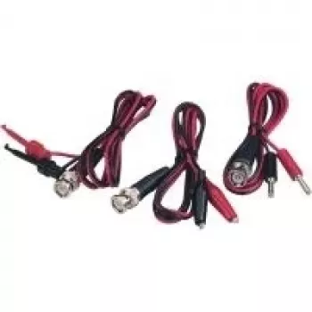 Voltcraft BNC-meetsnoerset met krokodillenklemmen, 0,8 m, zwart/rood (KC300IAB)