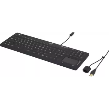 Renkforce IP68 industriële USB-toetsenbord met touch-oppervlak, zwart (iM-IKB110-BK)