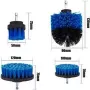 KS TOOLS BT103110 boorborst-opzetstukken set, 4-delig, zeskantschacht, nylonborstels