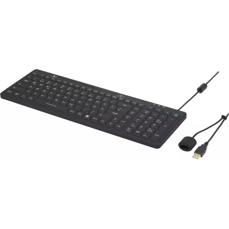 Renkforce IP68 industriële USB-toetsenbord zwart spatwaterdicht stofdicht (iM-IKB106-BK)