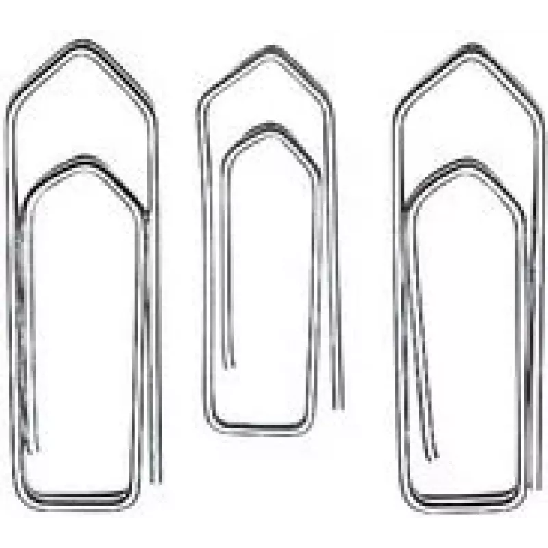 WEDO paperclips, blank verzinkt, 32 mm, 1.000 stuks in doos (124 321000)