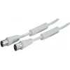 SHIVERPEAKS 5,0 m IEC 169-2 coaxkabel, stekker naar bus, wit, vernikkeld BS80205-128