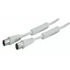 SHIVERPEAKS 5,0 m IEC 169-2 coaxkabel, stekker naar bus, wit, vernikkeld BS80205-128