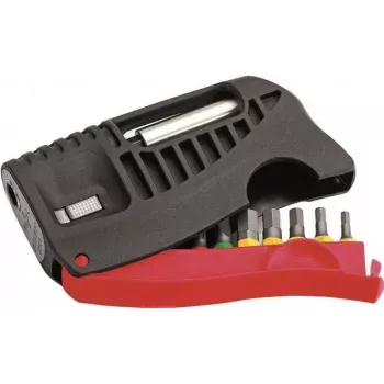 Cimco 114594 10-delige schroefbit-set met Phillips-, Pozidriv-, platte en Torx-bits