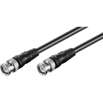Wentronic Goobay BNC-verbindingskabel, zwart, 3 m - BNC-stekker naar BNC-stekker, 75 Ohm coax 50089