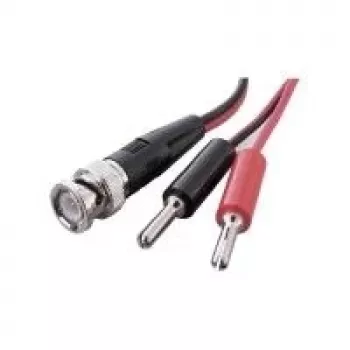 Voltcraft BNC naar dubbele 4mm bananenstekker meetkabel 0,8m zwart/rood KC300B