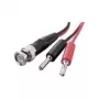 Voltcraft BNC naar dubbele 4mm bananenstekker meetkabel 0,8m zwart/rood KC300B