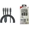 IWH USB-oplaadkabel USB-C, Micro-USB, Apple Lightning, 1,2 m, zwart 019057