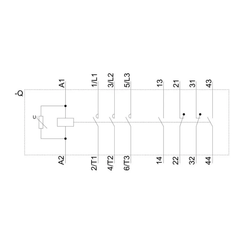 Siemens SIRIUS 3RT1064-6AP36 vermogensschakelaar, 3-polig, 185 A, 220-240 V UC-spoel
