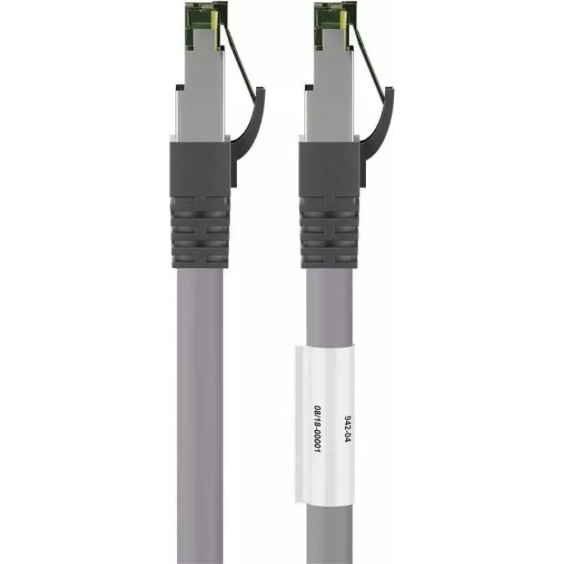 Wentronic Goobay CAT 8.1 patchkabel, S/FTP (PiMF), grijs, 20 m - LSZH halogeenvrij, koper AWG 24 (55143)