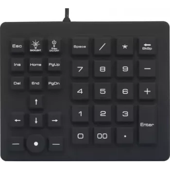 Renkforce USB-nummerblok spatwaterdicht, stofdicht, met trackball zwart (RF-4791687)