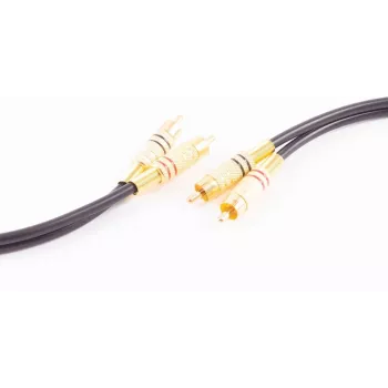 shiverpeaks BASIC-S 2x RCA naar 2x RCA audiokabel, 5,0 m, zwart BS40225