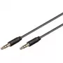 Wentronic Goobay 3,5 mm jack verbindingskabel, 1,5 m, stereo, verguld, zwart 69106