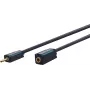 CLICKTRONIC MP3 audio-verlengkabel 3,5mm stereo jackstekker naar bus 1,5m zwart