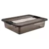 keeeper bewaarbox Cornelia, 7 liter, kristalgrijs transparant, met deksel en schuifsluiting 1094482700000