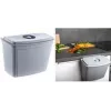 keeeper Milan 4L hangende keukenafvalemmer, Nordic Grey, met deksel, PP 1031213000000