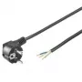 Wentronic Goobay haakse Schuko-stroomkabel, open uiteinde, 3 m, zwart 96033