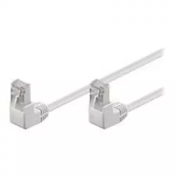 Wentronic Goobay CAT 5e patchkabel 2x 90° haaks, F/UTP, wit, 1 m - CCA verkoperd aluminium, 2x RJ45 90° (8P8C) 96062
