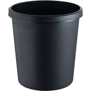 helit H6105895 ronde kunststof afvalemmer 18L zwart 31x32cm