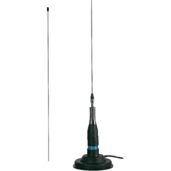 Midland Albrecht ML 145 magneetvoet CB-mobielantenne, 145 cm, 5/8 λ, 26-28 MHz, PL-259, 4 m RG-58 6305
