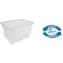 keeeper bert opbergbox met wielen, 136 L, Air-Control deksel, transparant/grijs 1056700100000