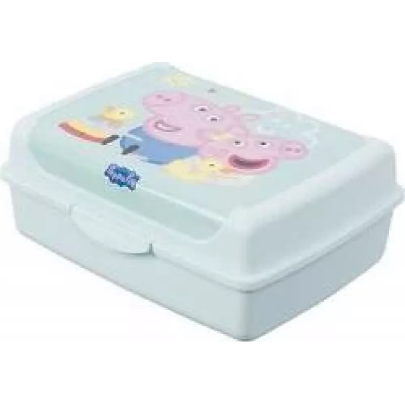 keeeper carla midi Peppa Pig broodtrommel, 1,0 L, aquamarijn Deco-Click-box 1070562433600