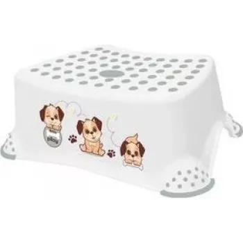keeeper kinder opstapje Tomek Dogs, wit, 80 kg draagvermogen, antislip oppervlak en voeten 1864210034400