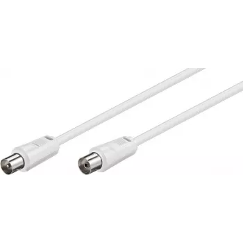 TECLINE Wentronic Goobay antennekabel, wit, 20 m - IEC coax stekker naar IEC coax bus (50125)