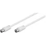 TECLINE Wentronic Goobay antennekabel, wit, 20 m - IEC coax stekker naar IEC coax bus (50125)