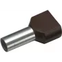 Cimco dubbele adereindhuls 1,5 mm² 8 mm deels geïsoleerd zwart 18 2470 100 stuks