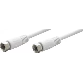 TECLINE Wentronic Goobay satellietverbindingskabel, 100% afgeschermd, wit, 10 m - F-stekker naar F-stekker (50741)