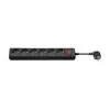 Wentronic Goobay 6-voudige stekkerdoos met schakelaar, 1,5 m, zwart 51290