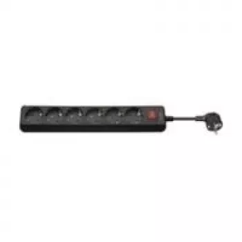 Wentronic Goobay 6-voudige stekkerdoos met schakelaar, 1,5 m, zwart 51290